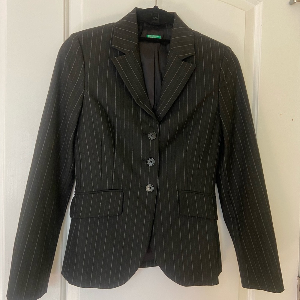 Benetton Black Jacket Sz 38 / XS
